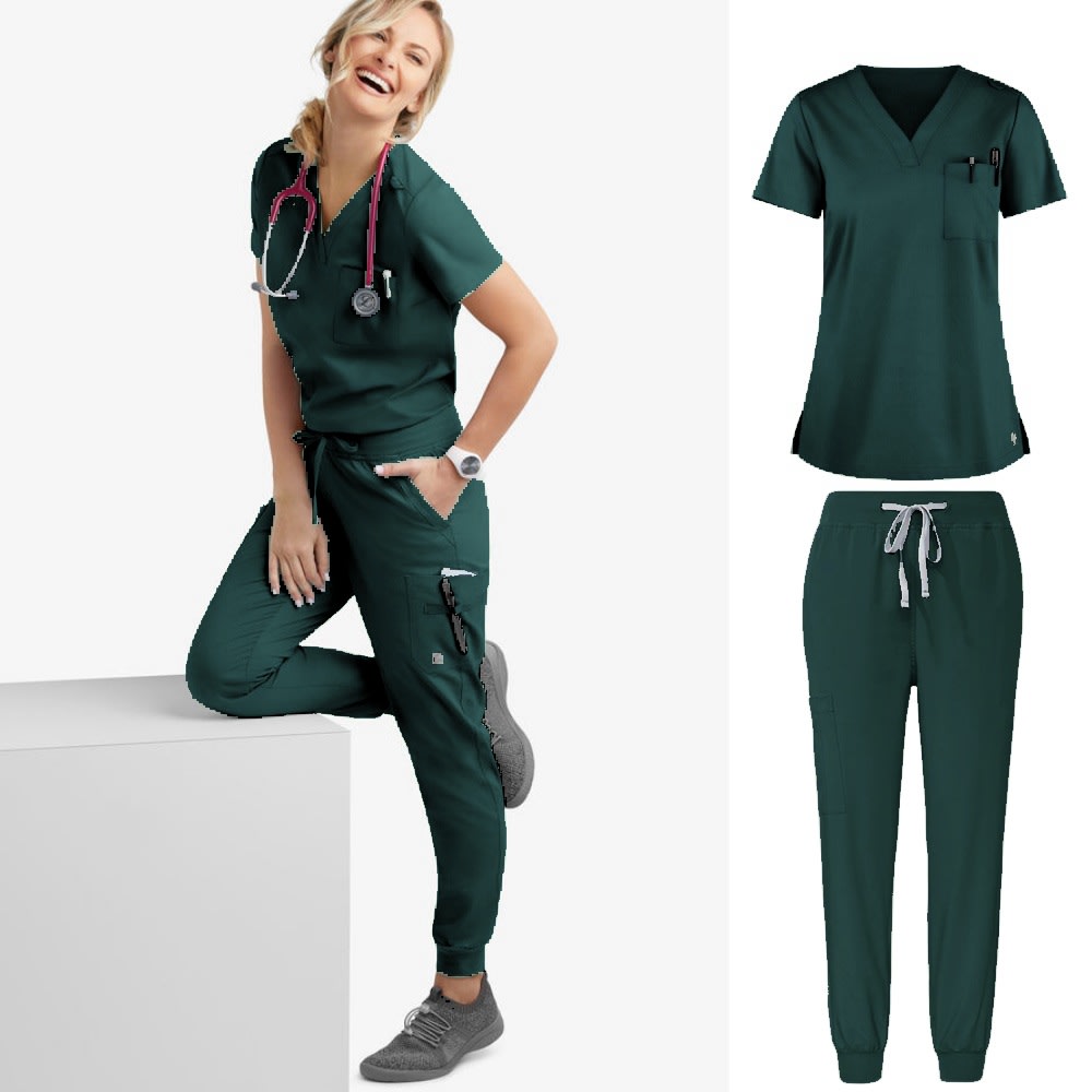Hand Washing Split Suit Short Sleeve Hand-brushing Suit Beauty Pet Stomatologist Nurse Overalls view 19