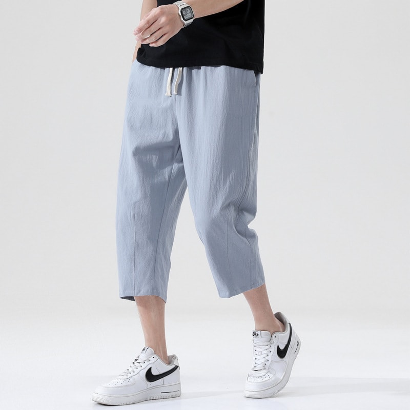Loose Men's Korean-style Plus Size Cotton And Linen view 7