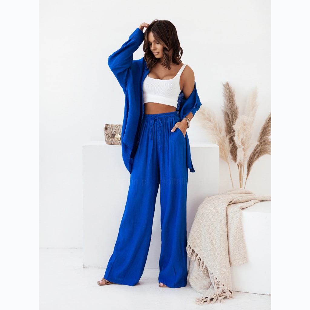 European And American Ins Style Solid Color Leisure Fashion Long Sleeve Blouse And Pants view 10