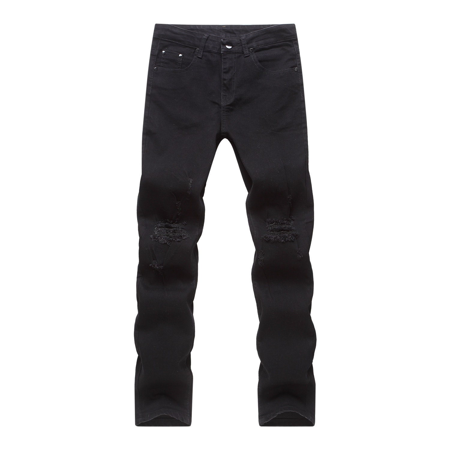 High Elastic Ripped Slim Jeans view 2