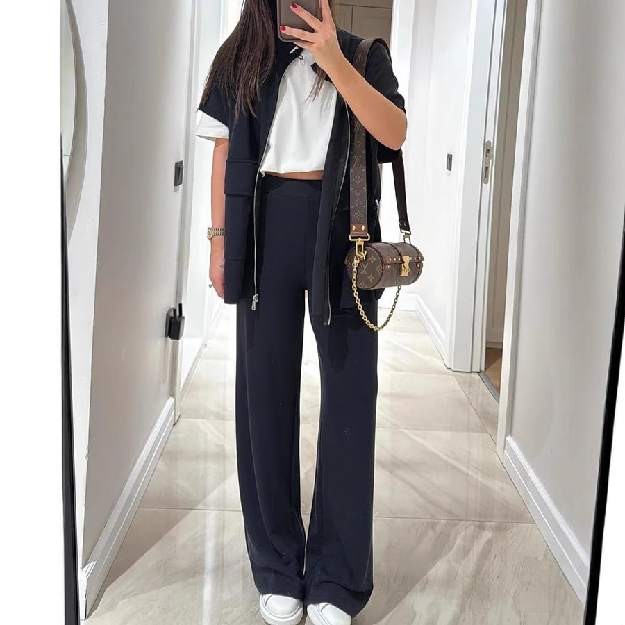 Women's Autumn Summer Solid Color Casual Loose Outfit view 6