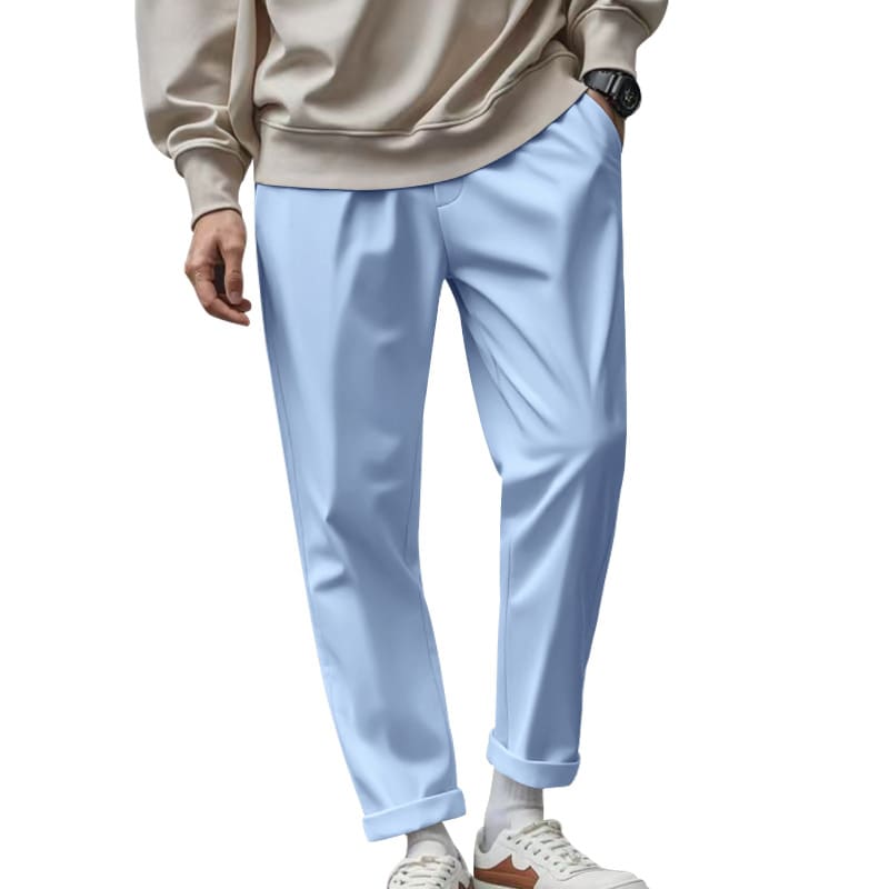 Men's Trousers With Pockets Casual Loose Comfortable Quick-drying Waist-tied Pants view 3