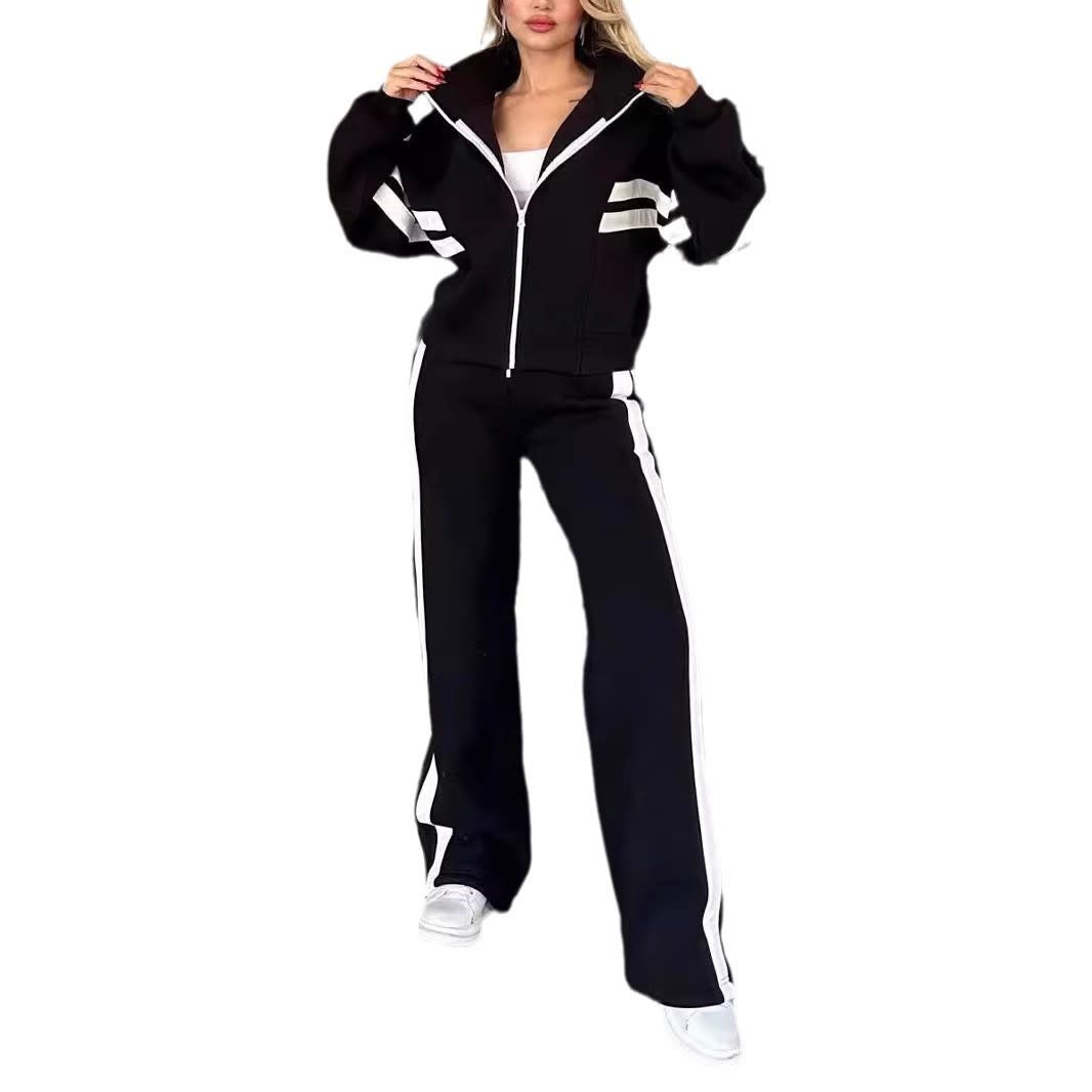 Fashion Two-piece Women's White Sports Suit Loose Sports Shirt Casual Pants Sets Sportswear Women Clothes Tracksuit Women Outfits view 5