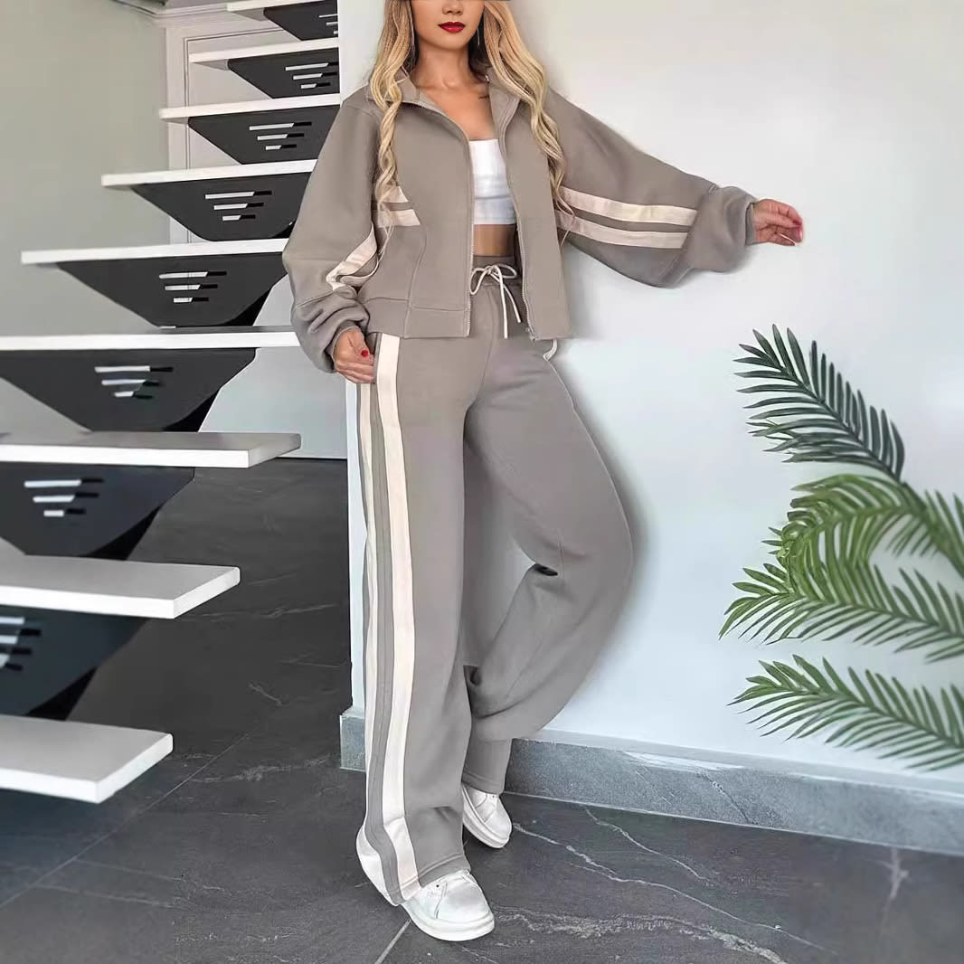 Fashion Two-piece Women's White Sports Suit Loose Sports Shirt Casual Pants Sets Sportswear Women Clothes Tracksuit Women Outfits view 10