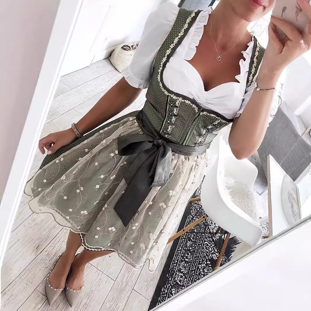 Beer Festival Activity Clothing Stage Skirt Jacquard Lace Costume view 2