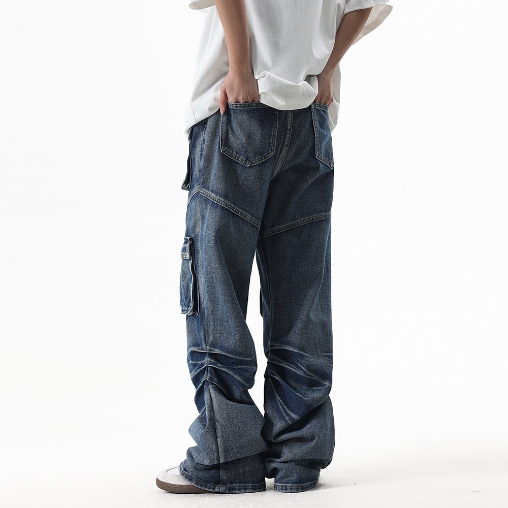 Multi-Pocket Workwear Jeans For Men And Women view 13