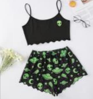 Split Sexy Bikini Printed Strap Tube Top Shorts Home Wear view 6