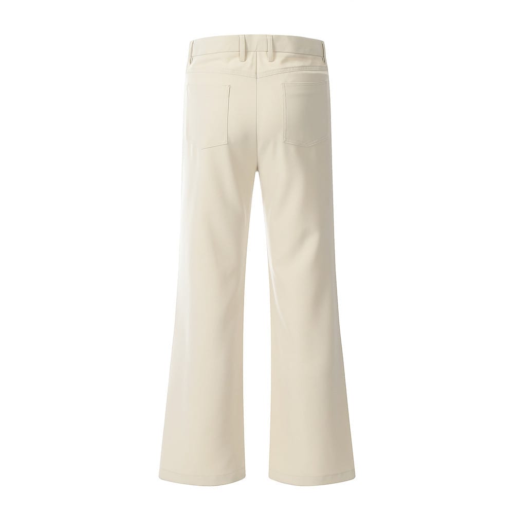 Niche Design Split Stitching Casual Loose Flared Trousers view 18