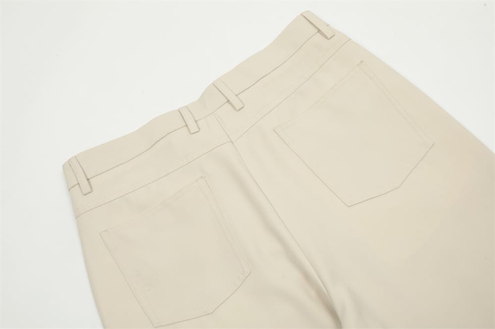 Niche Design Split Stitching Casual Loose Flared Trousers view 11