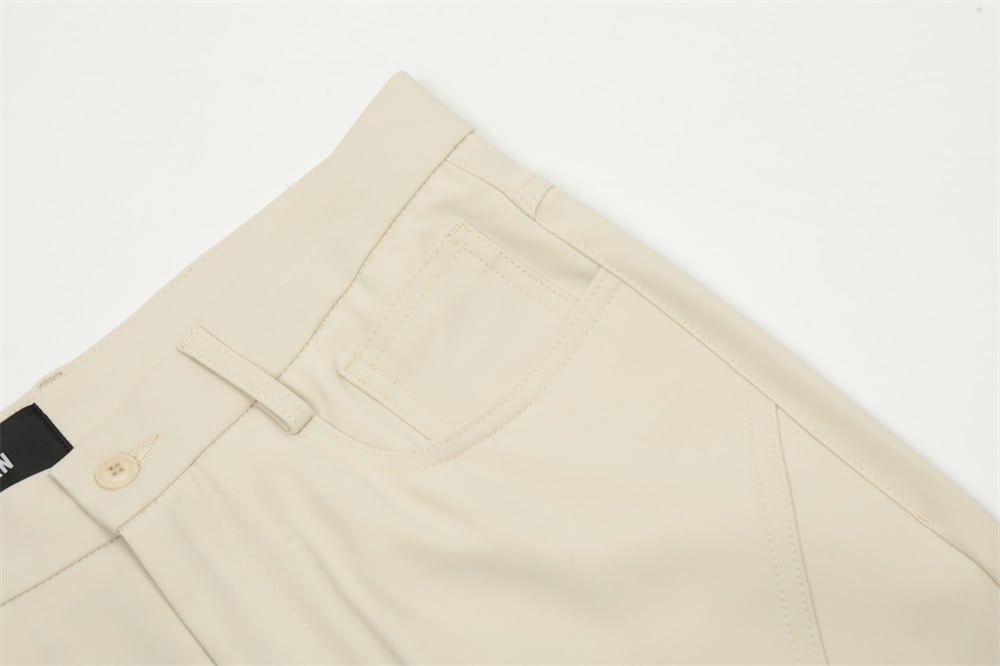Niche Design Split Stitching Casual Loose Flared Trousers view 10
