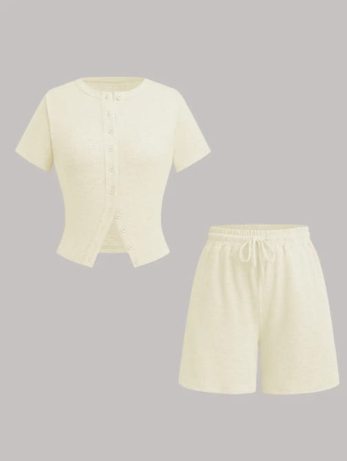 Women's Sexy Slim-fit Short Sleeve Blouse And Pants view 10