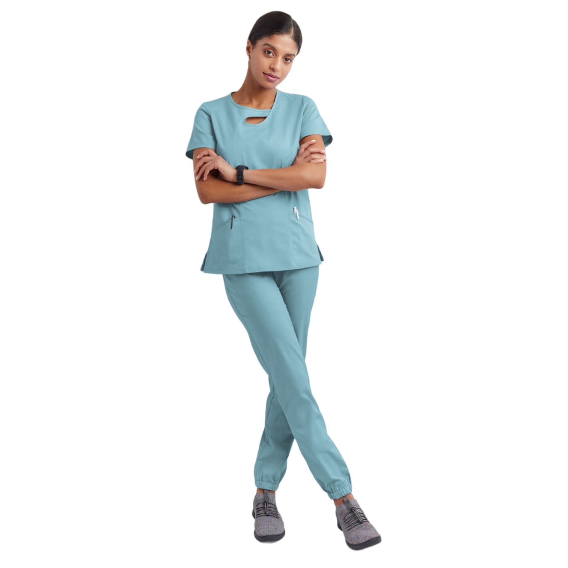 Short Sleeve Hollow Work Clothes Hospital Operating Room Hand-washing Clothes Suit view 2