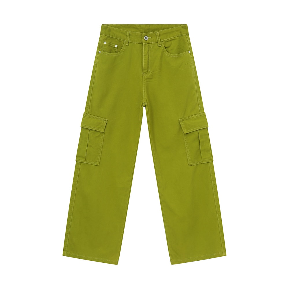 Men's Solid Color Basic Loose Casual Straight-leg Denim Trousers view 13