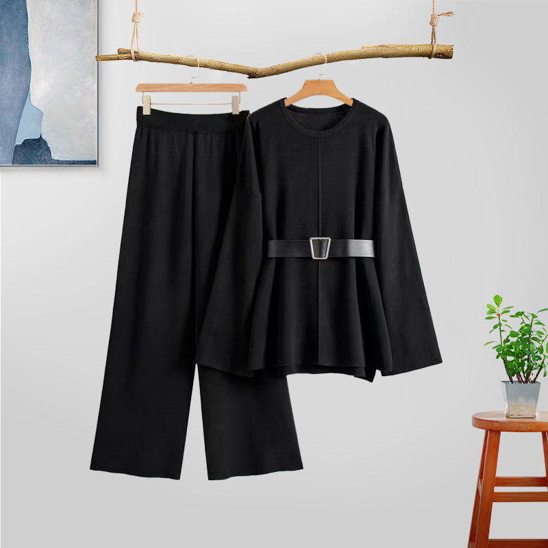 Knitted Sweater Suit Women's Loose Fashion Temperament view 3