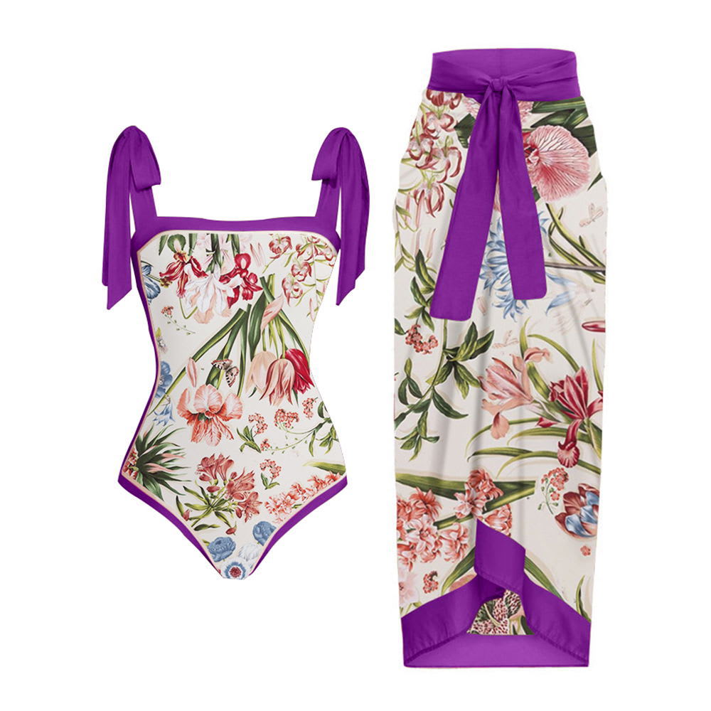 Retro Swimsuit Conservative One-piece Suit Women view 10