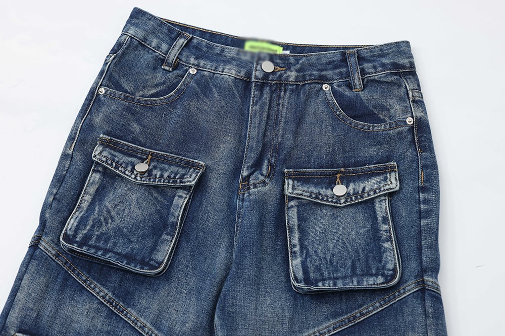 Multi-Pocket Workwear Jeans For Men And Women view 10