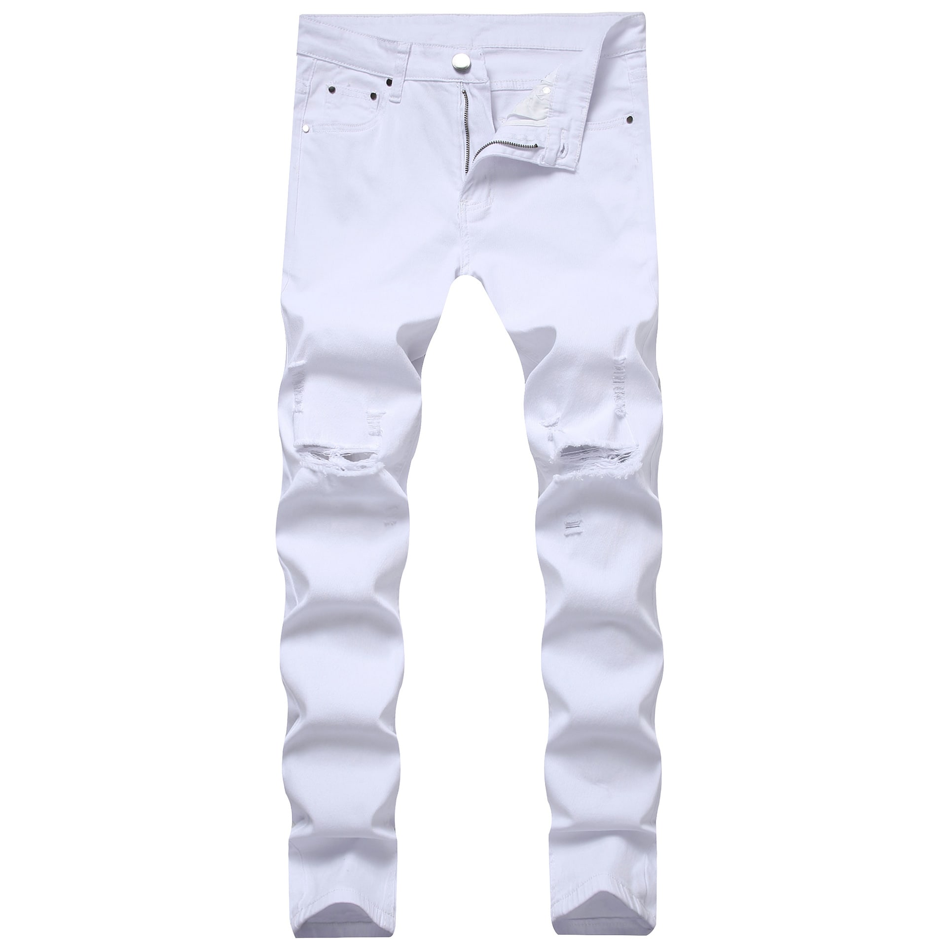 High Elastic Ripped Slim Jeans view 4