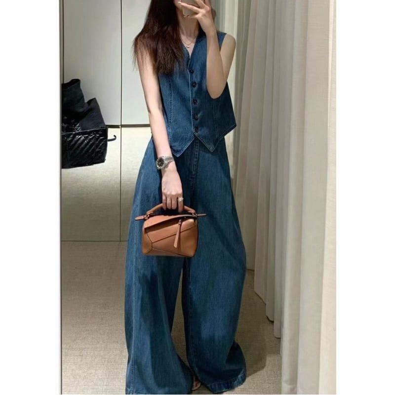 Vest High-grade Wide-leg Pants view 2