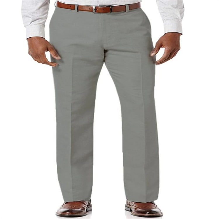 Men's Linen Slant Pockets Solid Color Breathable Trousers view 6