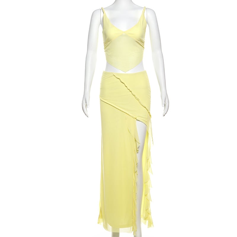 Fashion All-match Wave Slit Skirt Suit Women view 13