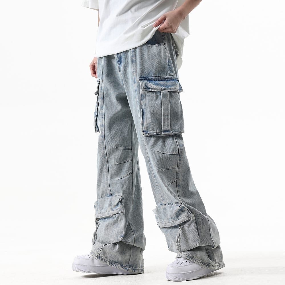 Multi-Pocket Workwear Jeans For Men And Women view 7