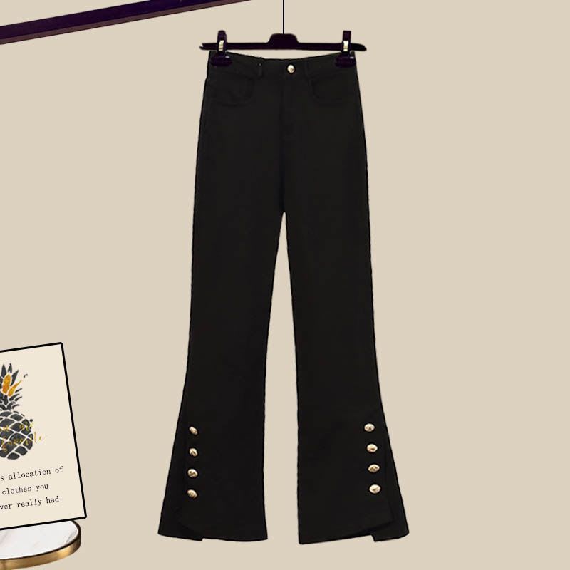 Retro Design Suit Jacket Skinny Jeans Two-piece Set view 3