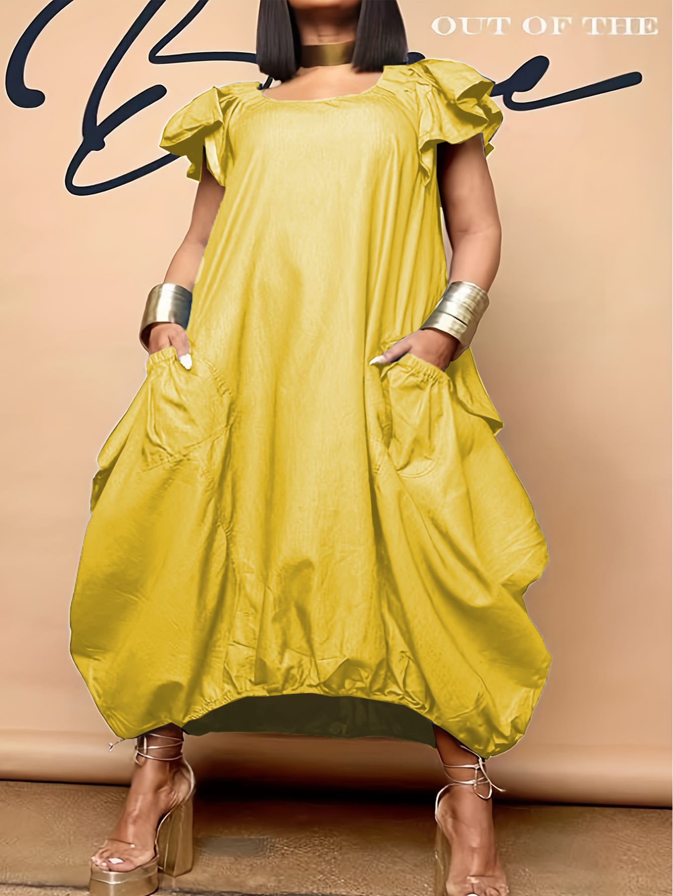 Denim Fabric Fashion Solid Color Dress view 8