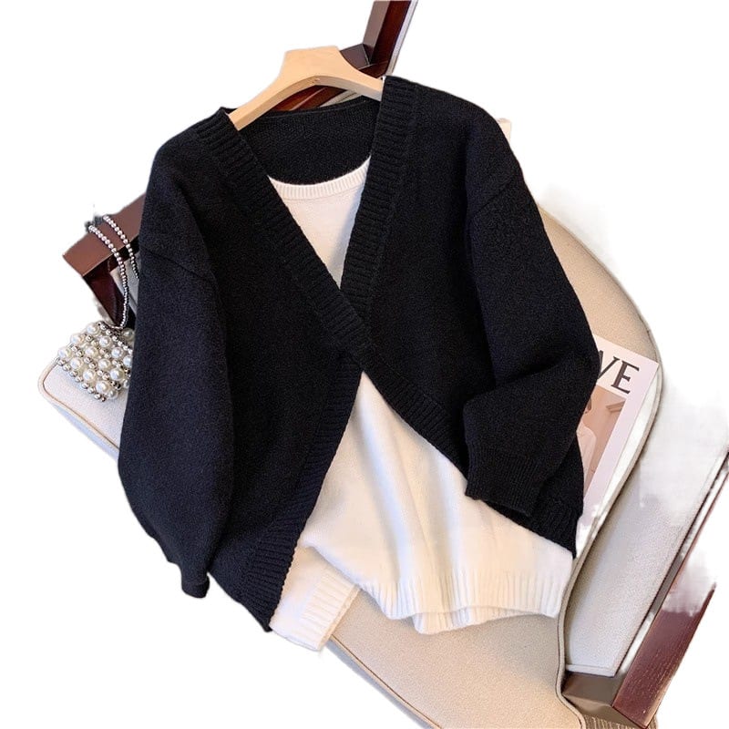 New Casual Knitted Sweater Loose Youthful-looking Wear Slimming Wide Leg Pants Two-piece Suit view 6