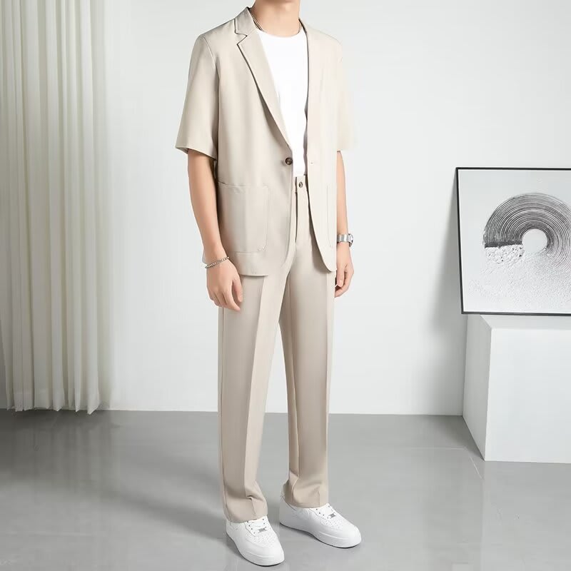 Fashionable All-matching Handsome Half Sleeve Small Suit Suit view 3