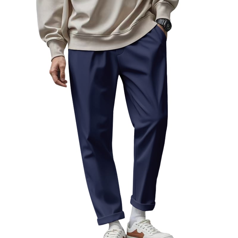 Men's Trousers With Pockets Casual Loose Comfortable Quick-drying Waist-tied Pants view 12