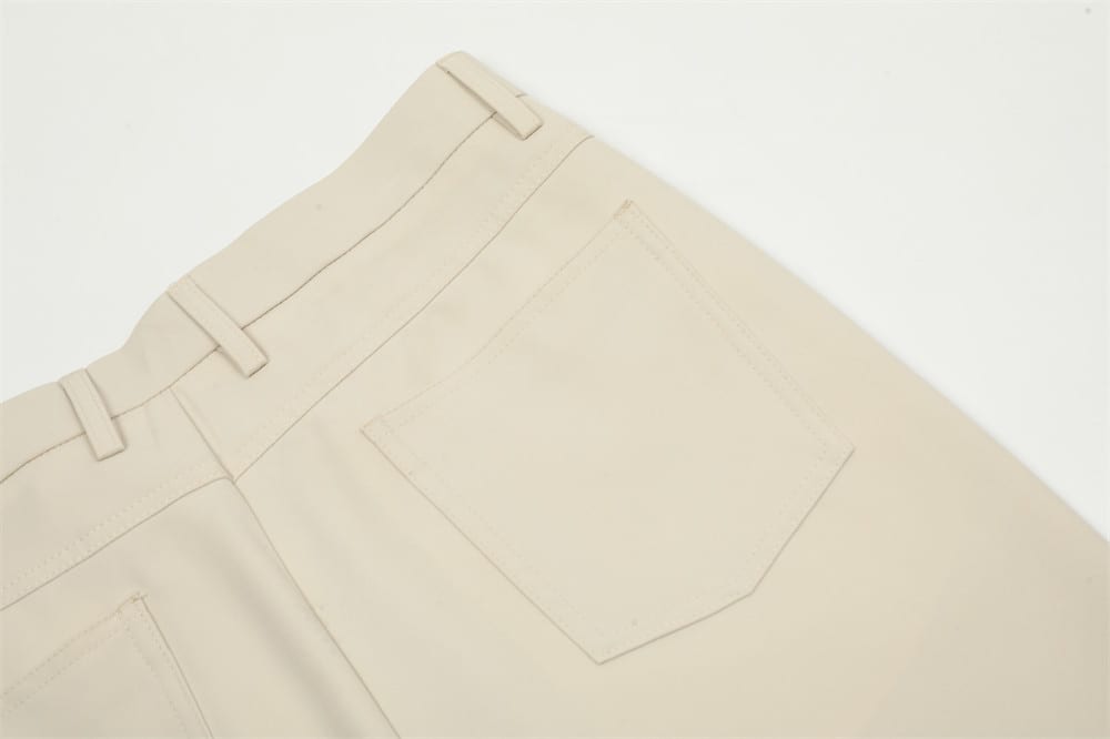 Niche Design Split Stitching Casual Loose Flared Trousers view 8