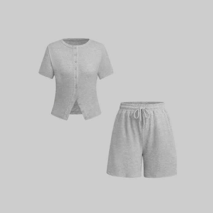 Women's Sexy Slim-fit Short Sleeve Blouse And Pants view 8