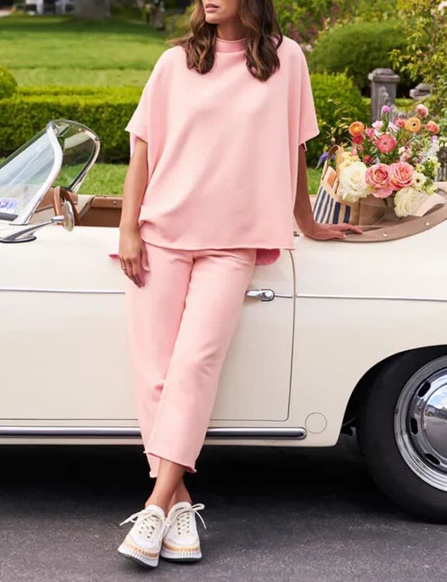 Casual Dolman Sleeve Pullover Wide Leg Pants Suit view 10