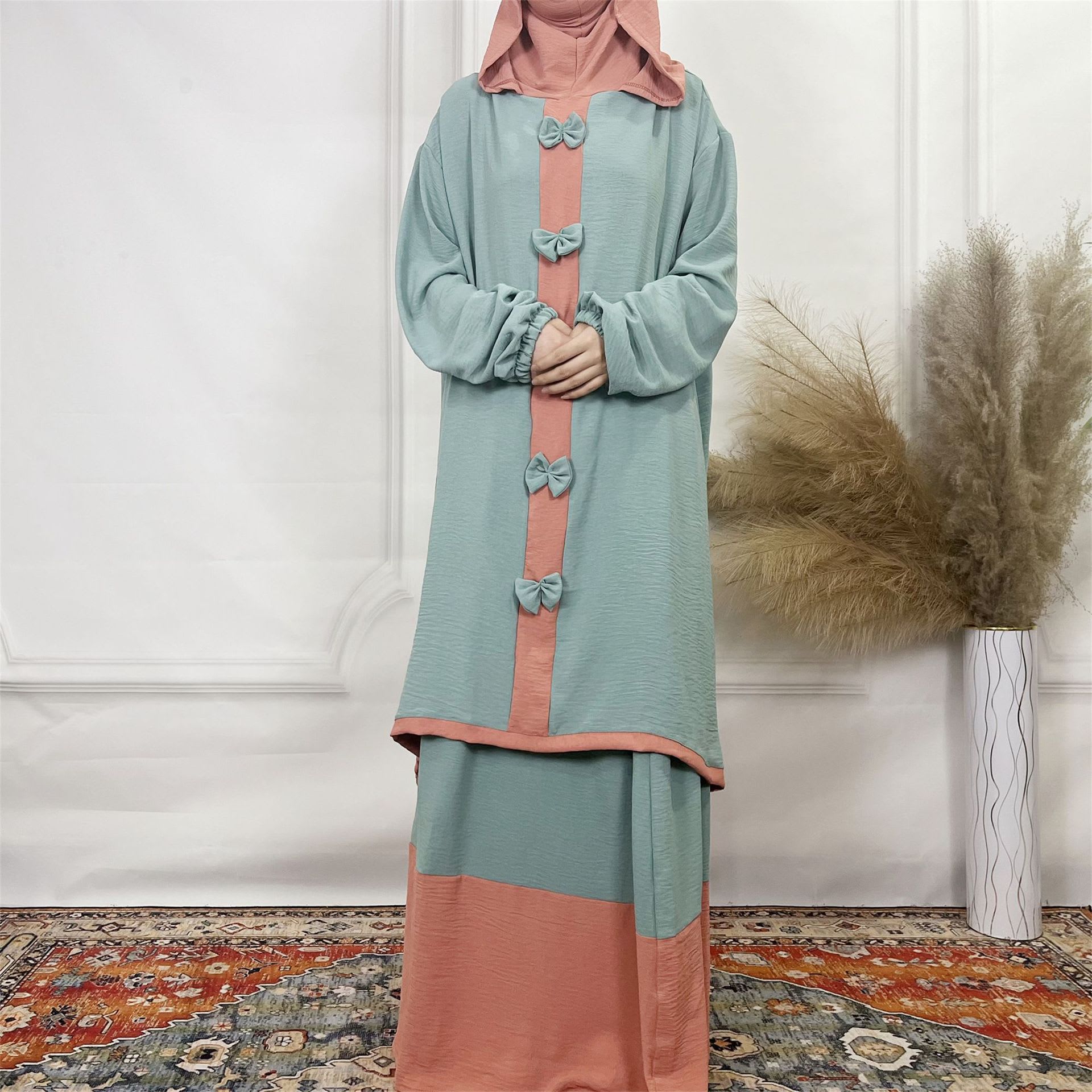 Women's Double-layer Hat Long Sleeve Skirt Suit view 6