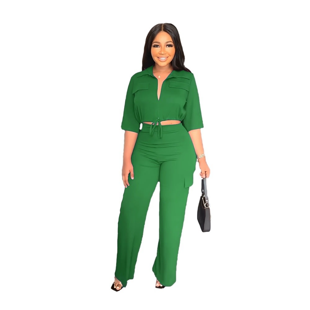 Women's Casual Cool Drawstring Two-piece Set view 4