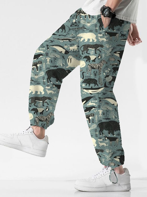 Flag Series Over Plus Plus Size Casual Pants view 1