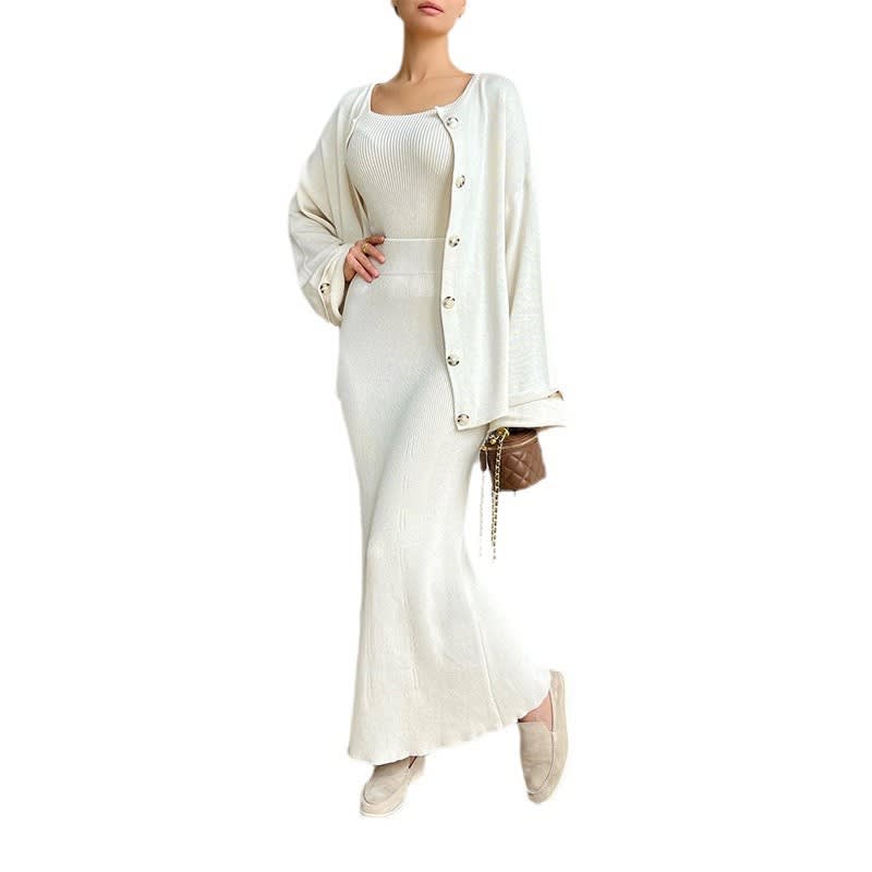 Idle Style Temperament Slim-fit Knitted Cardigan Suit view 5