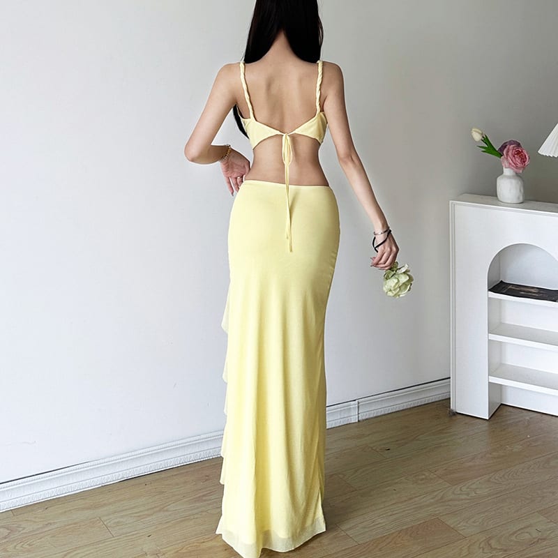 Fashion All-match Wave Slit Skirt Suit Women view 7