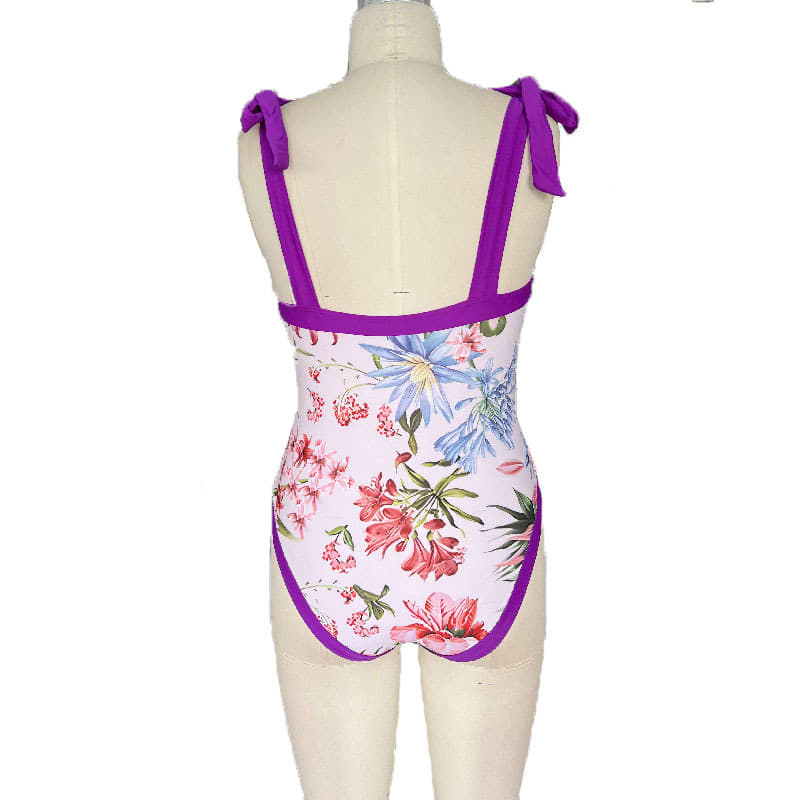 Retro Swimsuit Conservative One-piece Suit Women view 8