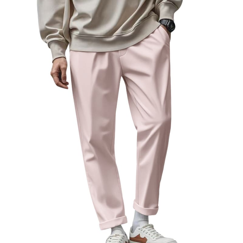 Men's Trousers With Pockets Casual Loose Comfortable Quick-drying Waist-tied Pants view 2