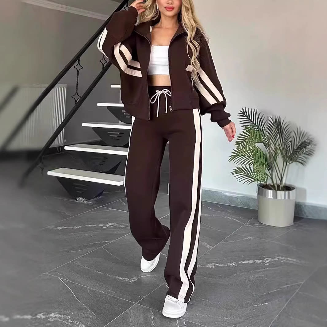Fashion Two-piece Women's White Sports Suit Loose Sports Shirt Casual Pants Sets Sportswear Women Clothes Tracksuit Women Outfits view 4