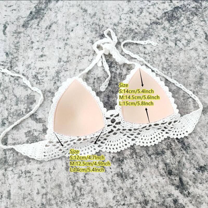 Women's Fashion Solid Color Handmade Crochet Bikini Suit view 26