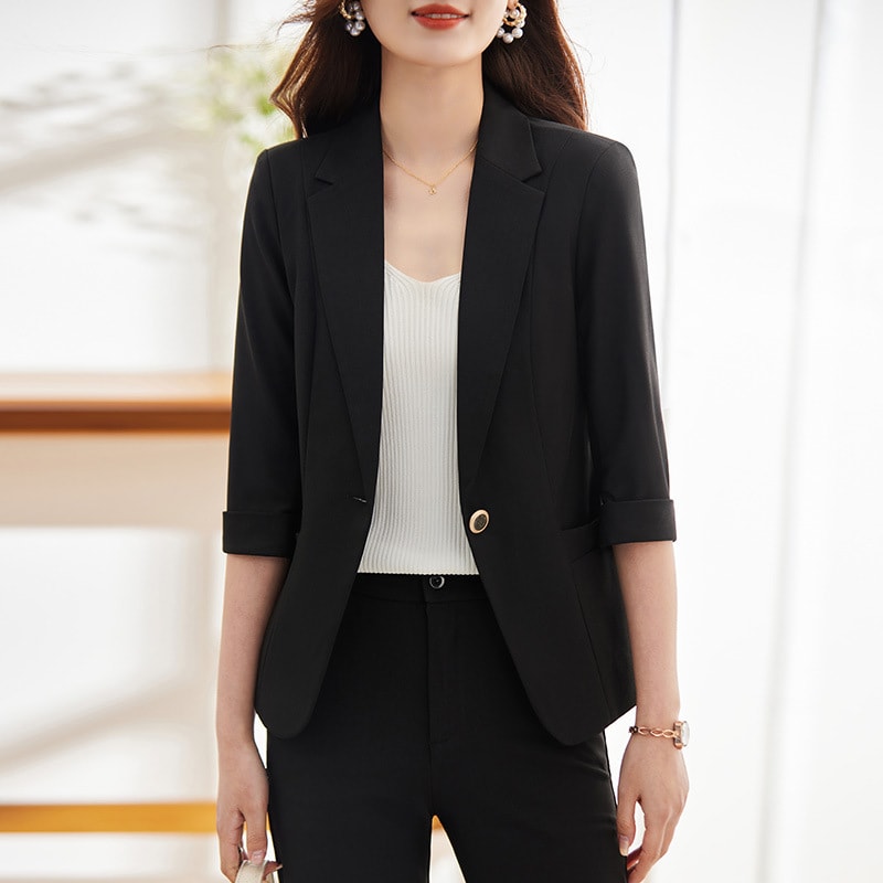 Women's Slim-fit 34 Sleeve Professional Suit view 3