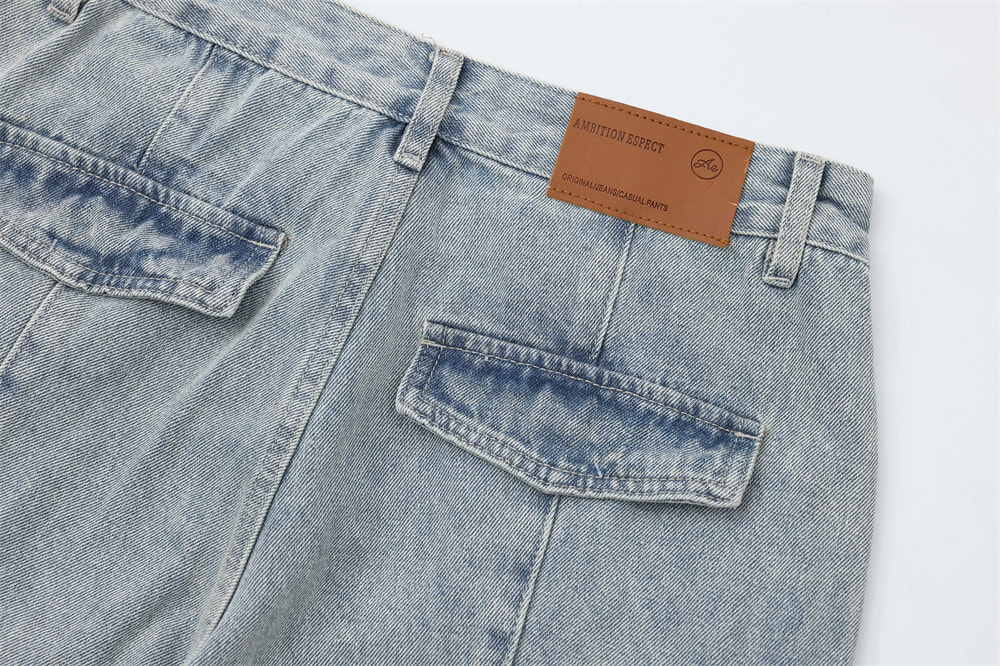 Multi-Pocket Workwear Jeans For Men And Women view 25