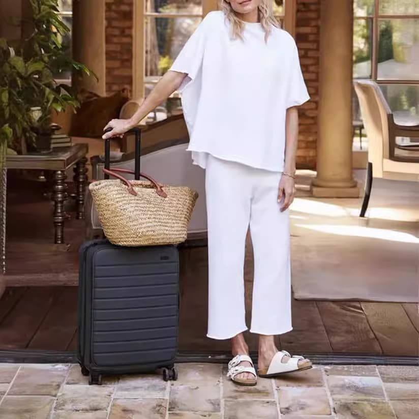 Casual Dolman Sleeve Pullover Wide Leg Pants Suit view 14