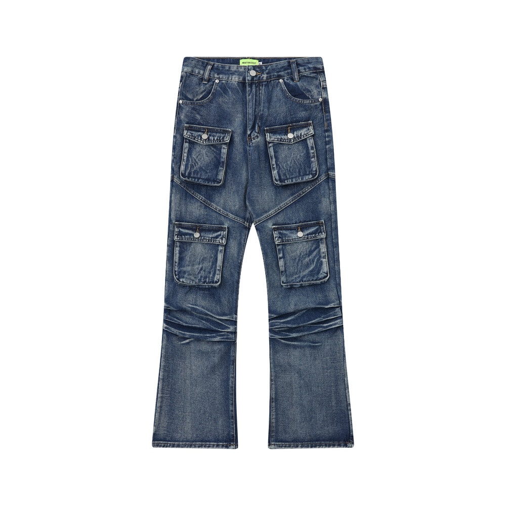 Multi-Pocket Workwear Jeans For Men And Women view 22