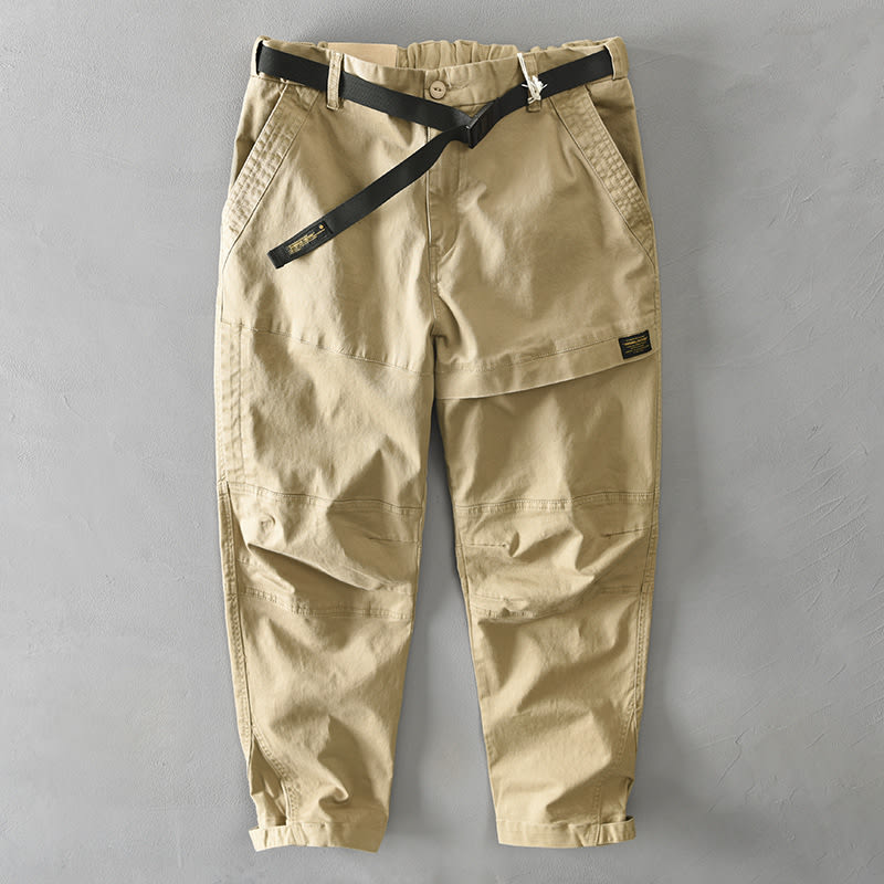 Men's Solid Color Elastic Casual Japanese Overalls view 5