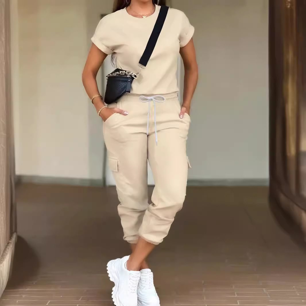 Top And Cargo Jogger Pants Two-piece Suit view 2