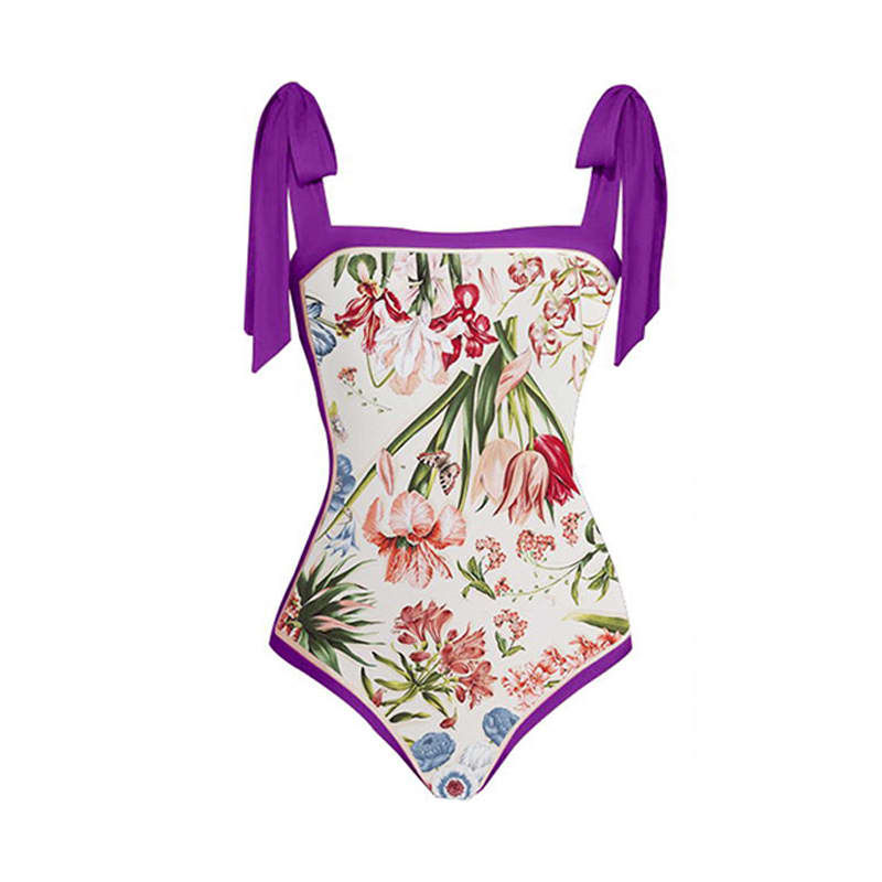 Retro Swimsuit Conservative One-piece Suit Women view 11