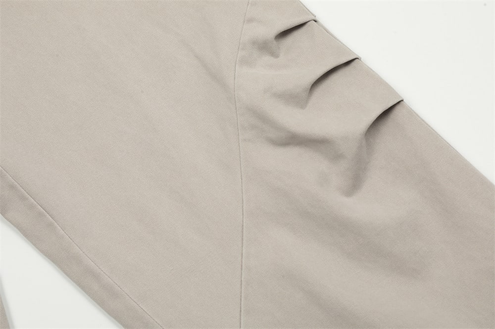 Design Pleated Loose Straight Trousers Men's Overalls view 17
